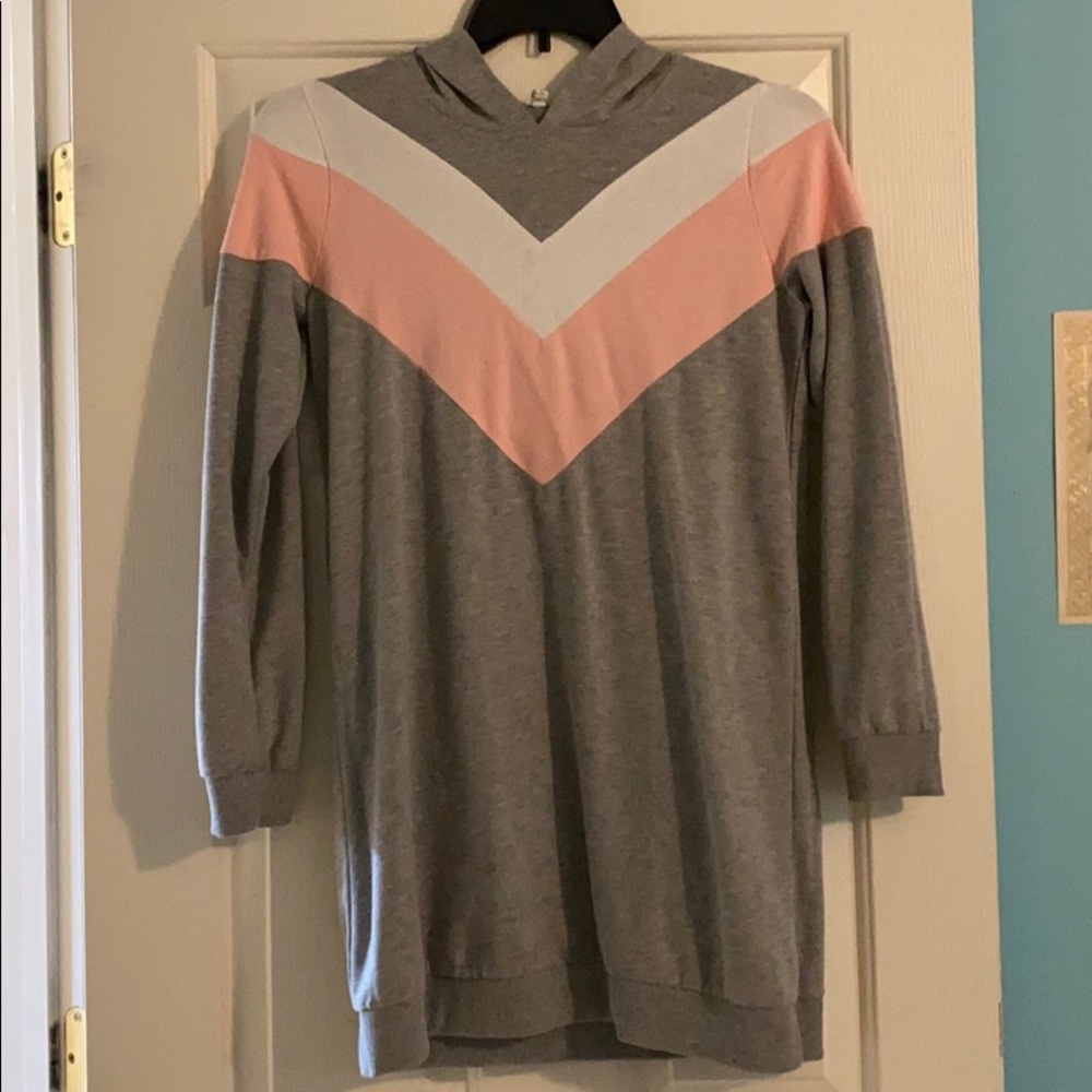 Grey hoodie dress